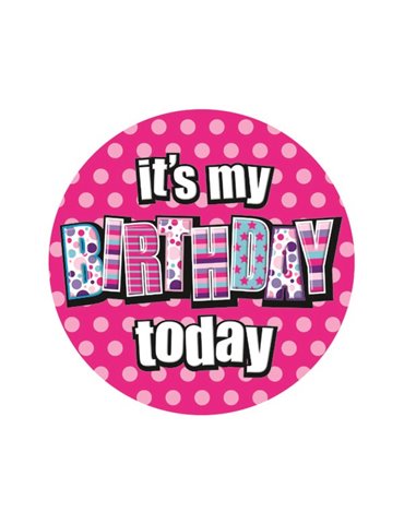 Badge Happy Birthday Birthday Girl 15cm