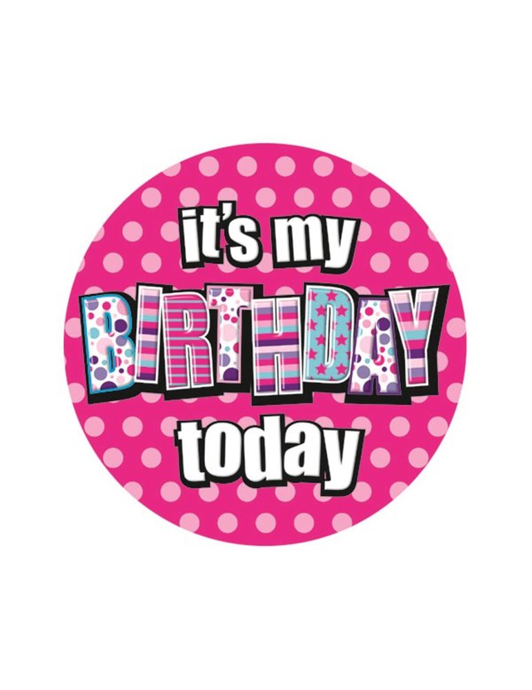 Badge Happy Birthday Birthday Girl 15cm