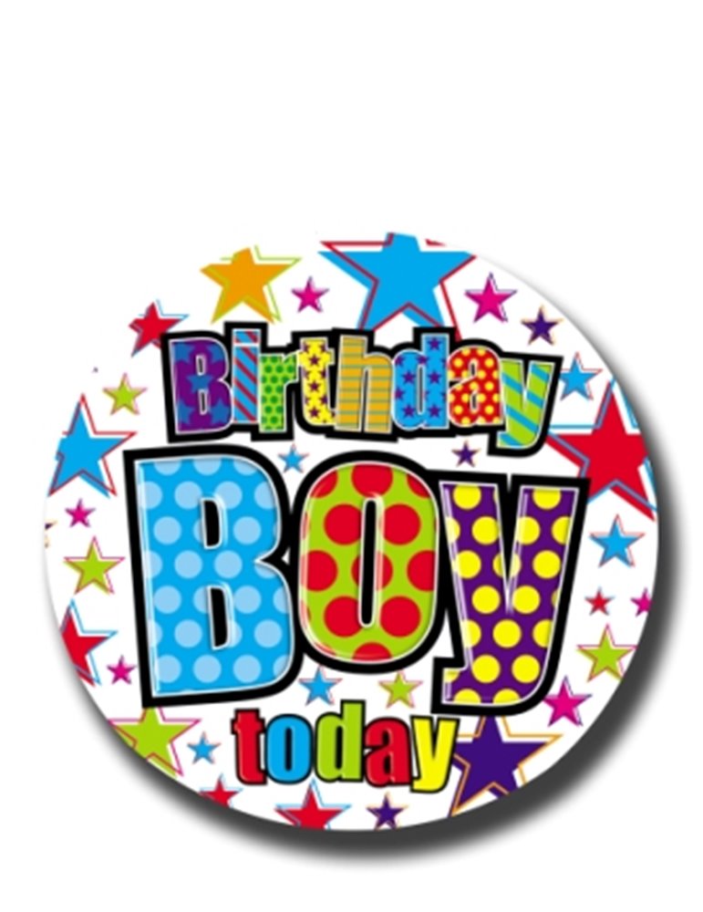 Badge Happy Birthday Boy 15cm