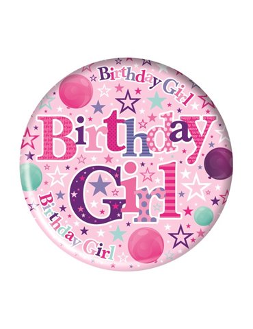 Badge Happy Birthday Birthday Girl 15cm