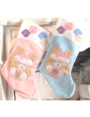 Santa Stocking Decorated Baby's  50cm