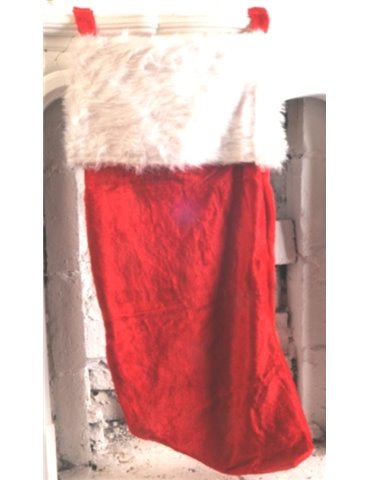 Santa Stocking Plain Plush 100cm with Fu