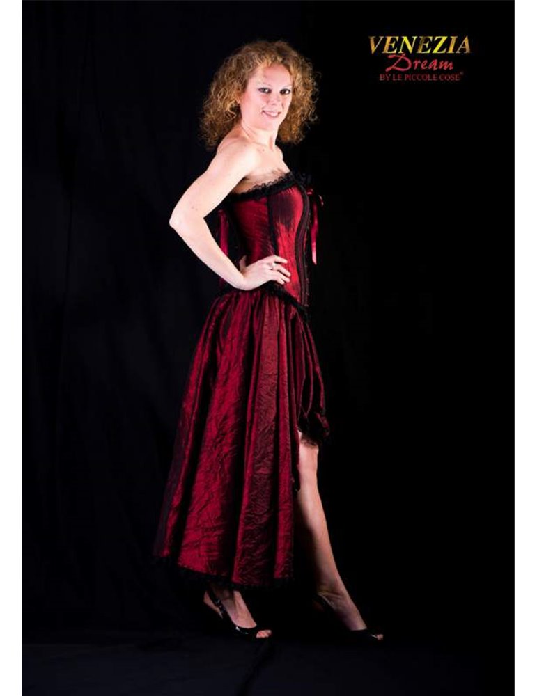 Costume Burlesque Skirt Burgundy Large