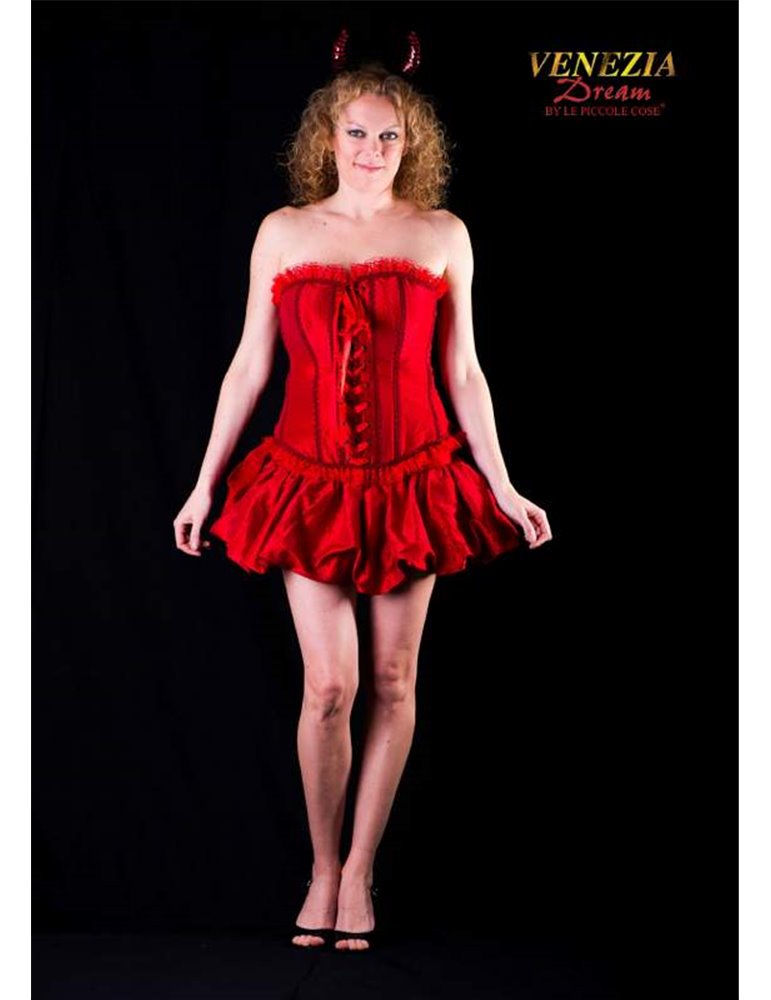 Costume Burlesque Saloon Girl Red Med 2