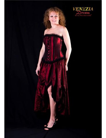 Costume Burlesque Saloon Girl Burgundy X