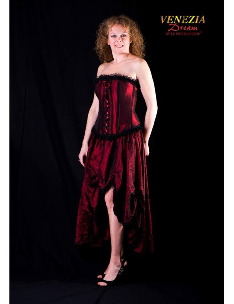 Costume Burlesque Saloon Girl Burgundy X