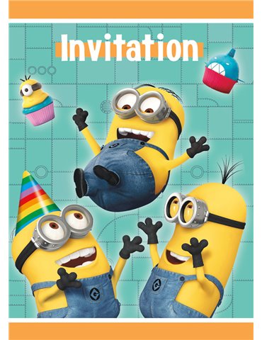 Card Invitations Despicable Me pkt 8