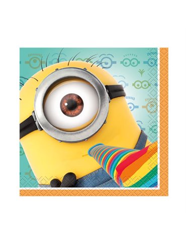 Party Napkins Despicable Me 24cm Pkt 16