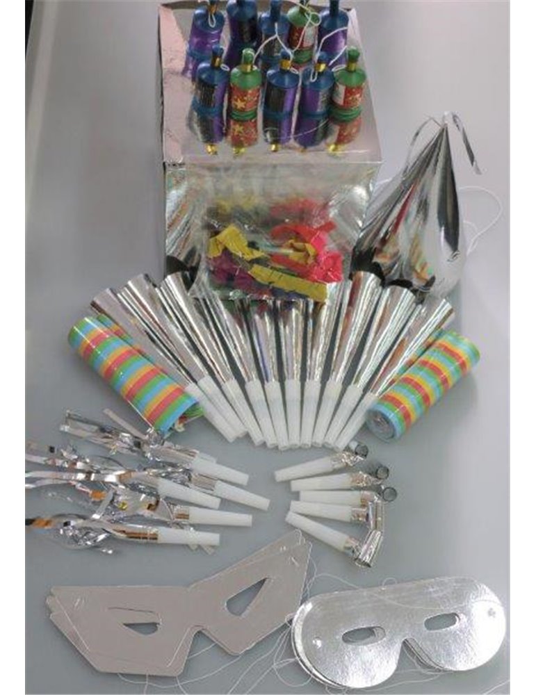 Foil Party Box for 10 People Silver