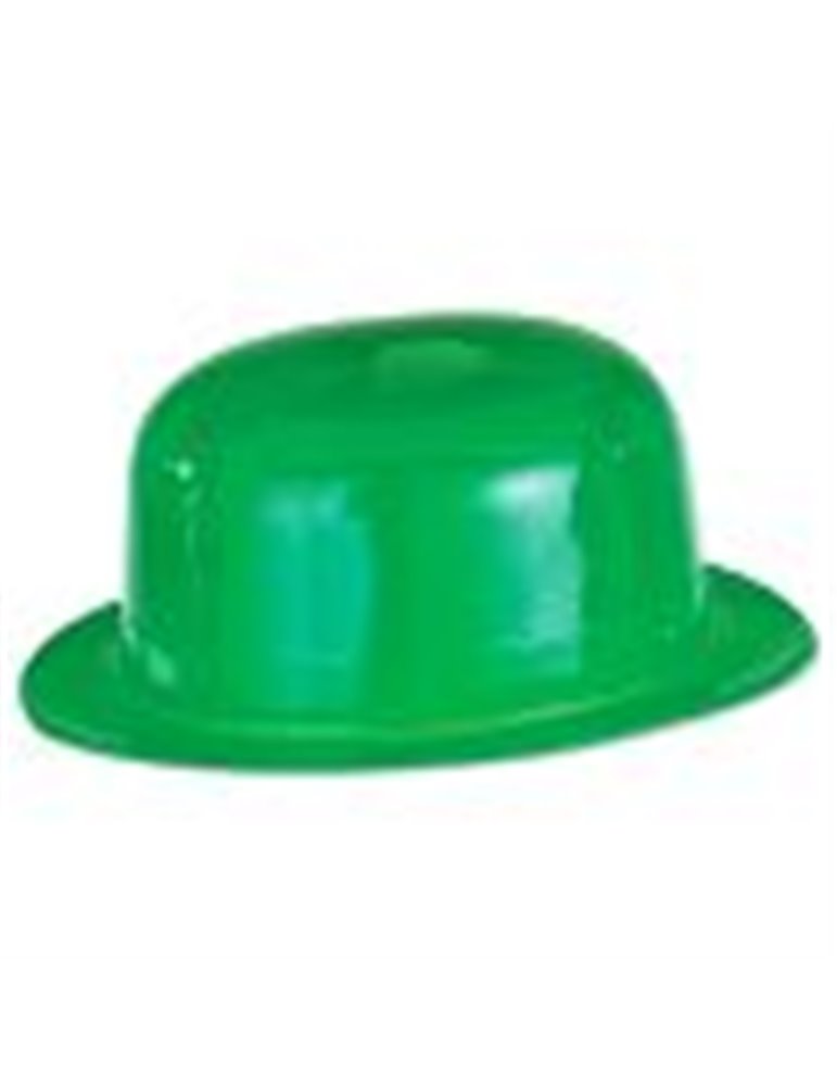 Hat Plastic Bowler Green Adult