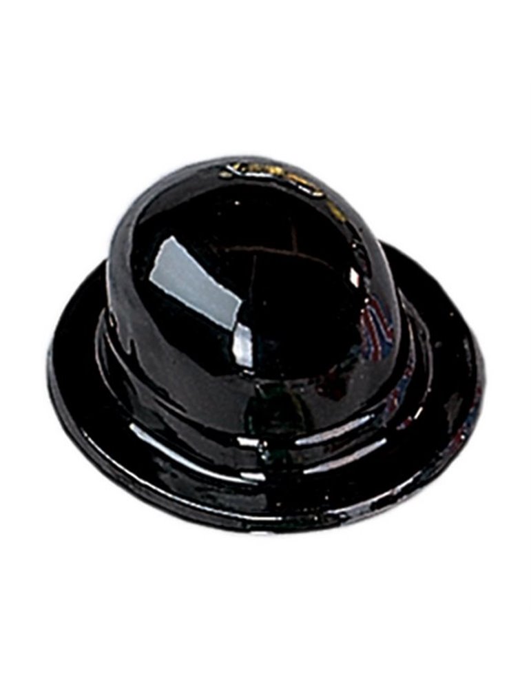 Hat Plastic Bowler Black Adult