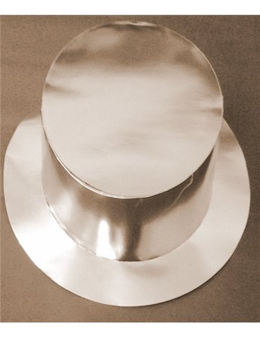 Foil Party Top Hats Silver 25s