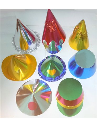 Foil Party Hats Asstd Shapes & Cols 20's