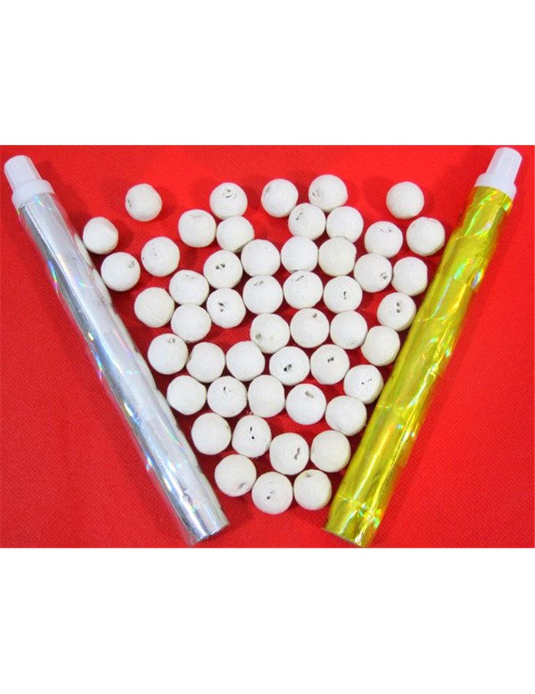 Party Paper Blow Balls 50/2 Tubes White