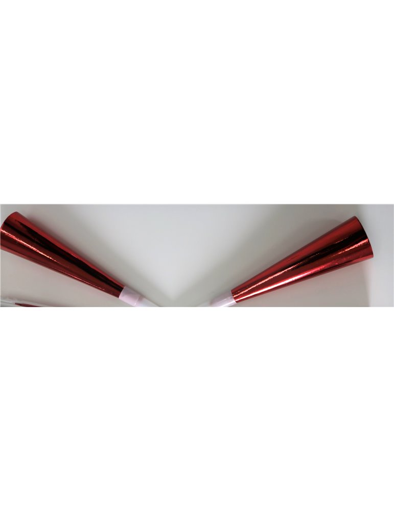 Foil Party Trumpet 23cm Red 50's