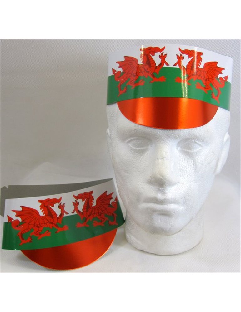 Hat Card Flag with Peak Wales 5's