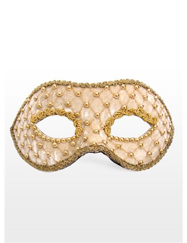 Mask Eye Colombina White with Gold