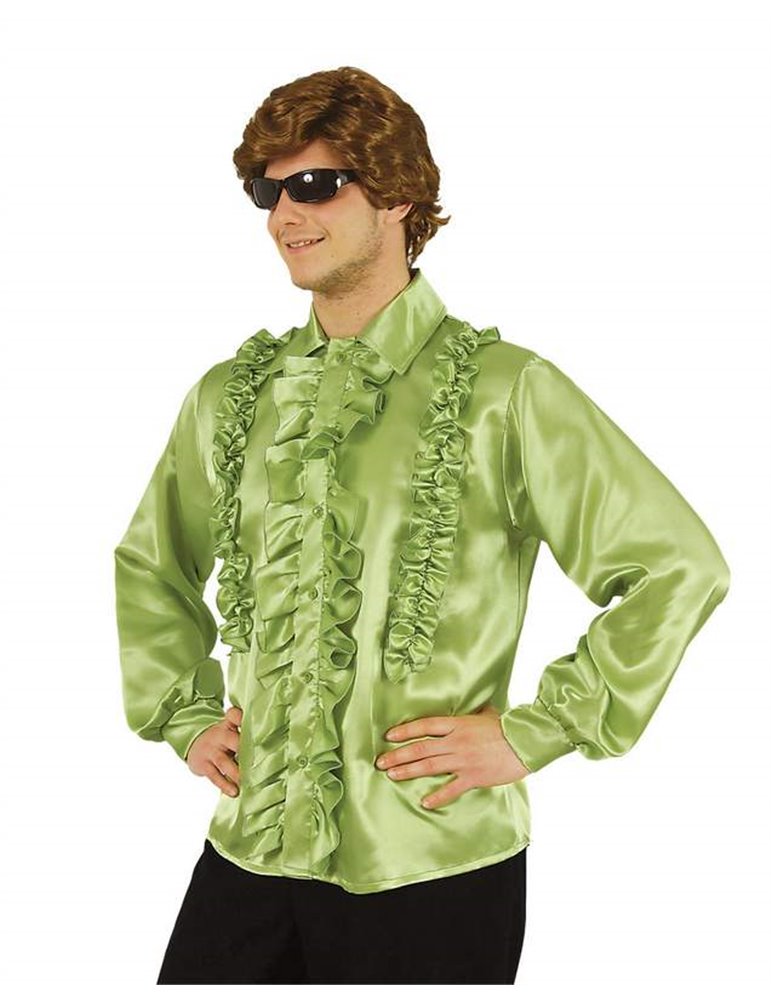 Costume Shirt with Frills Green Light X