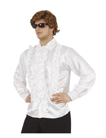 Costume Shirt with Frills White X Large