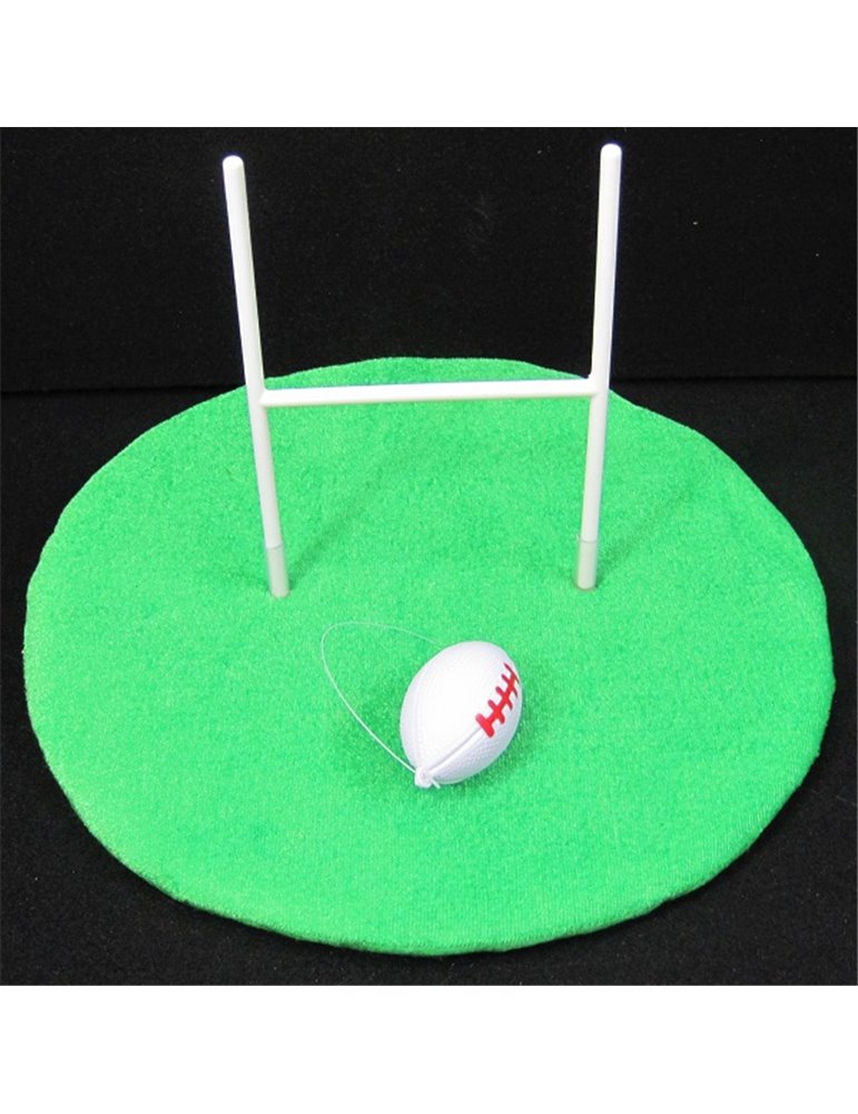 Hat Rugby Goal Posts with Ball