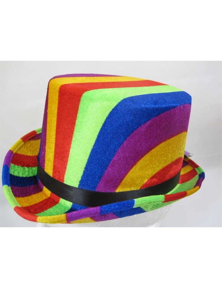 Hat Top Rainbow colours 61cm