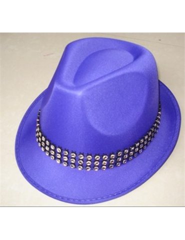 Hat Trilby Satin Purple with Diamond 59c