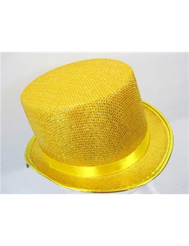 Hat Top Metallic Gold 59cm