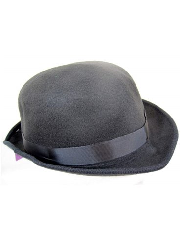 Hat Bowler Felt Black one size fits all