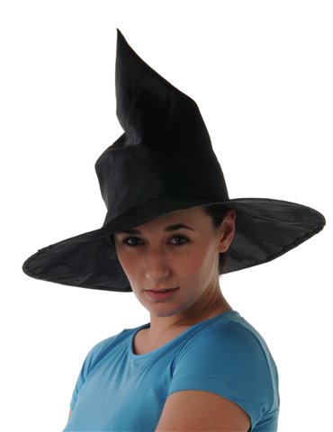 Hat Witch's Satin Plain Black