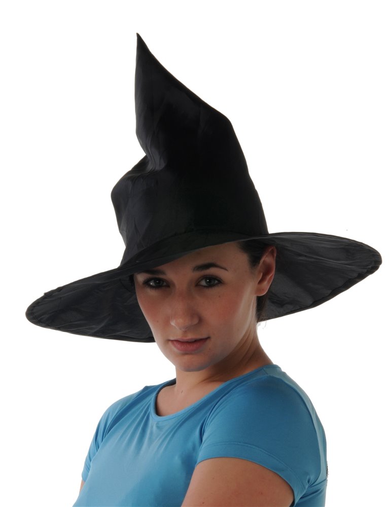 Hat Witch's Satin Plain Black