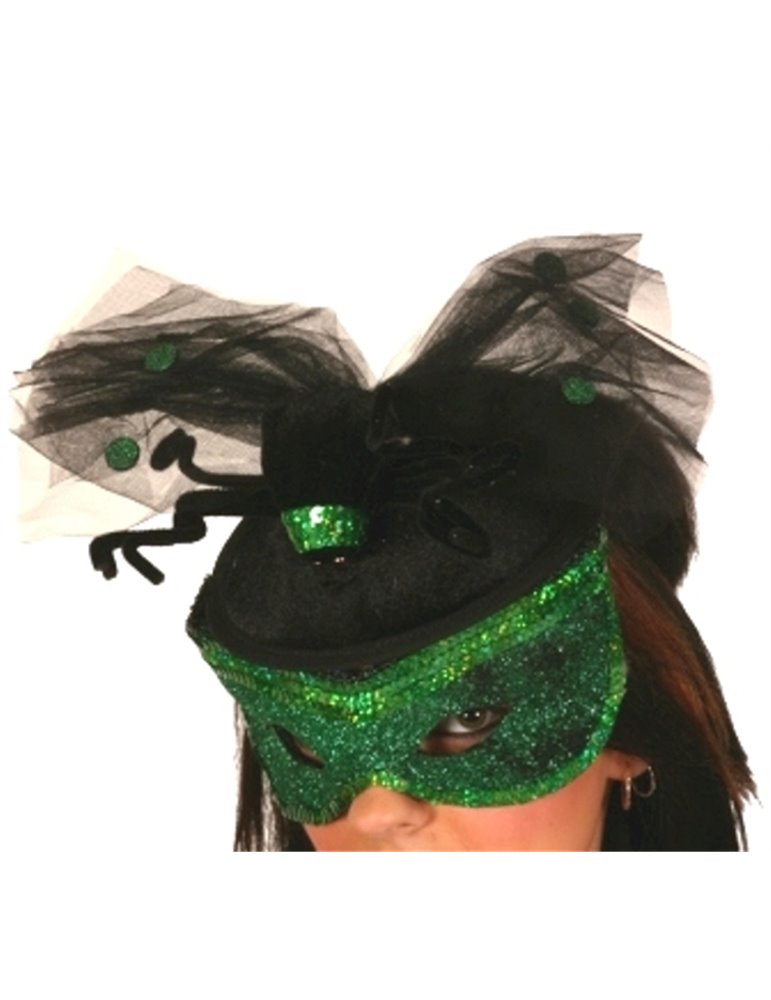 Hat & Mask Sequin Green