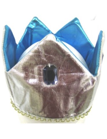 Crown Hat Shaped Blue & Silver