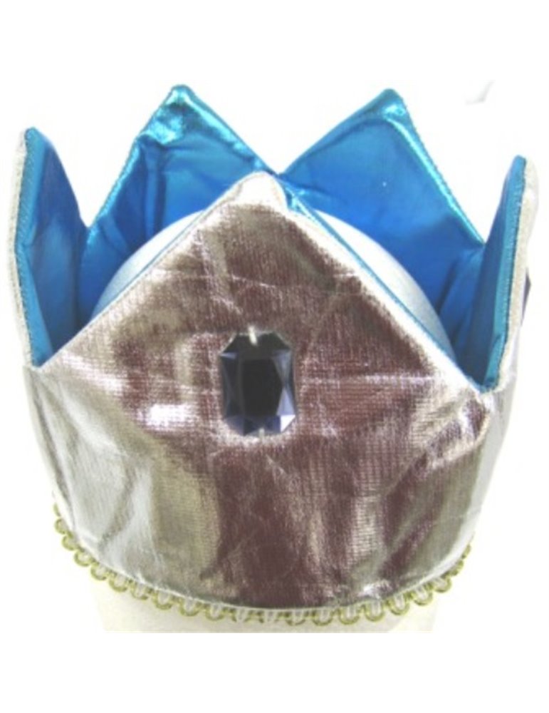 Crown Hat Shaped Blue & Silver