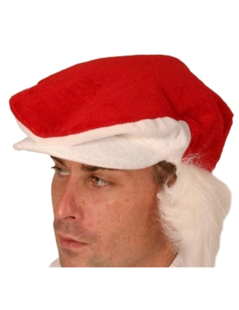 Hat Santa Peak Cap Red & White Fur Hair