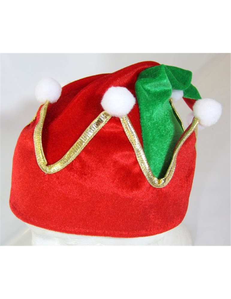 Hat Elf Crown Shape Green & Red