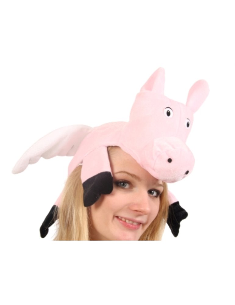 Hat Animal Pig with Wings