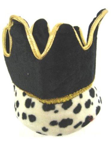 Crown Hat with Ermine Cuff Black