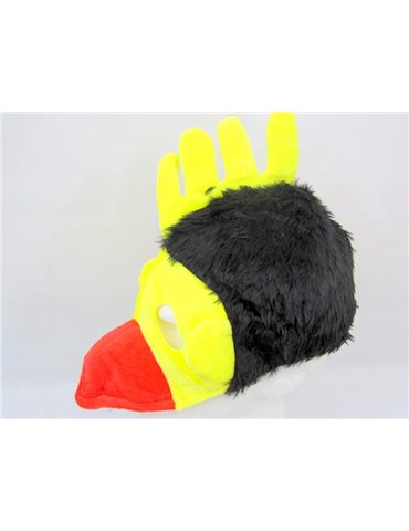 Hat, Mask & Beak Bird Black & Red