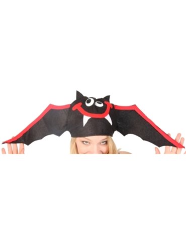 Hat Animal Flying Bat Black & Red