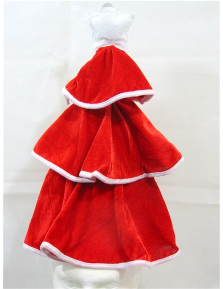 Hat Tree Shaped Plush Velvet Red