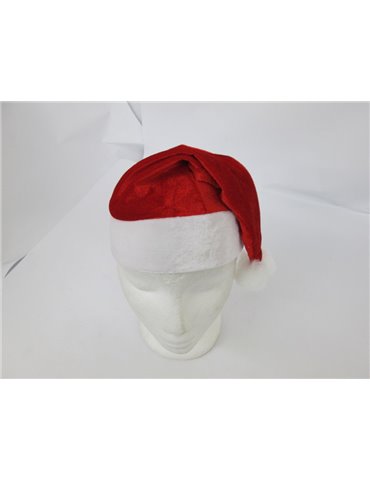 Hat Santa Velvet Red & White 38cm Junior