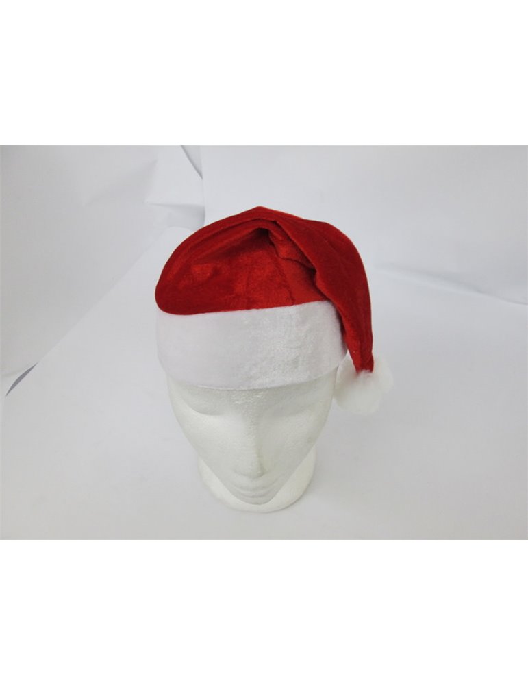 Hat Santa Velvet Red & White 38cm Junior