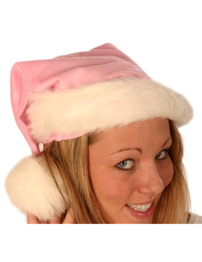 Hat Santa Plush Fine Pink 45cm Long