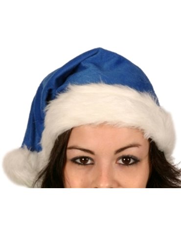 Hat Santa Plush Fine Blue 45cm Long