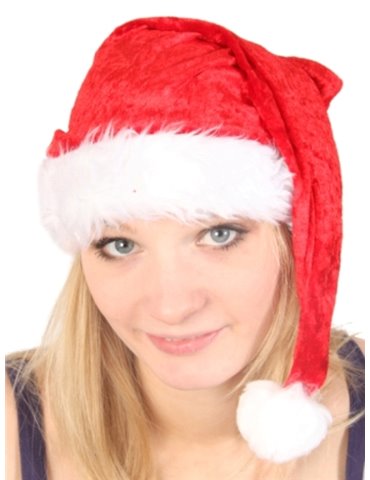 Hat Santa Plush with Plush Trim 40cm