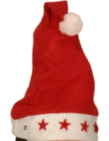 Hat Santa Felt with 5 shapes, no battery