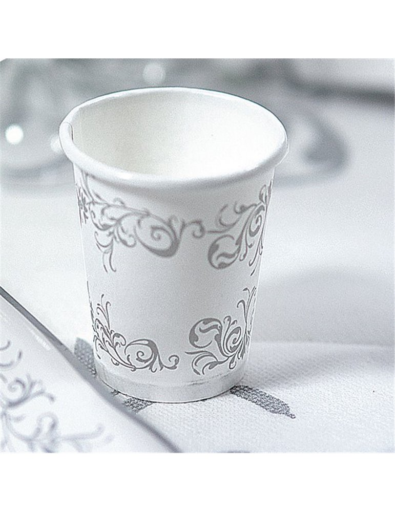 Party Cups Imperial Silver Card 250cc 8'