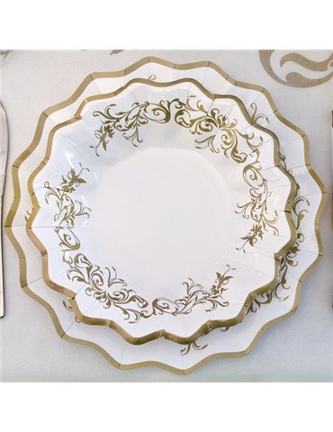 Party Plates Imperial Gold Card 21cm 8's