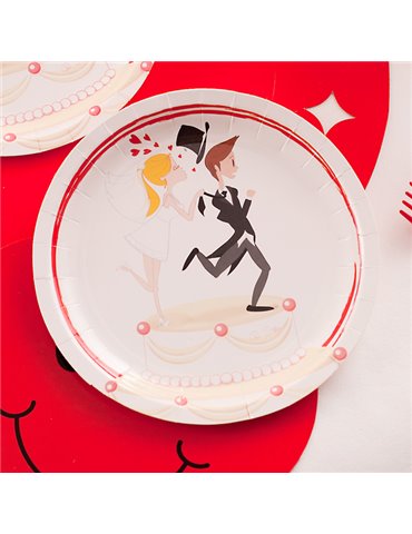 Wedding Humorous Plates Card 18cm 10's