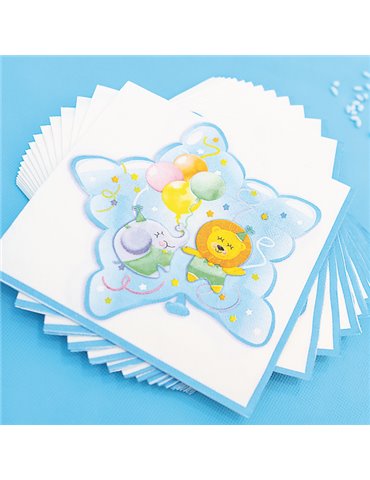 Baby Boy Party Napkins Paper 20's